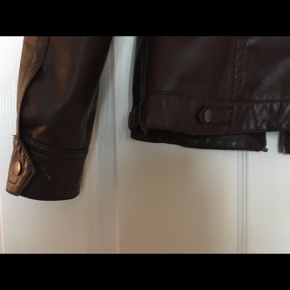 Brown/Maroon vegan jacket - Picture 8 of 8